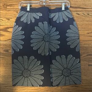Boden Navy and White Pencil Skirt for Work